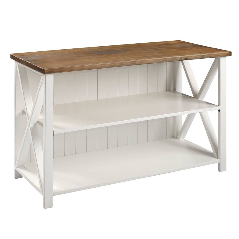 Middlebrook Farmhouse 52-inch Solid Wood Bookshelf Console