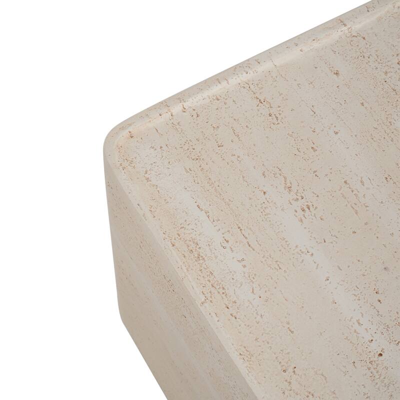 Christopher Knight Home - Daphne Modern Outdoor MGO Side Table with Travertine Finish - Set of 1