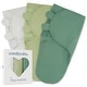 preview thumbnail 32 of 46, Swaddle Blankets for Baby Girl & Boy 3 Pack Sleep Sack Velcro by Comfy Cubs Large - Stone, Sage, Azul