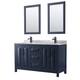 Option Dark Blue / White Carrara Marble Top / Matte Black