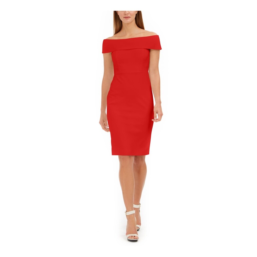 Calvin klein red dress Clearance