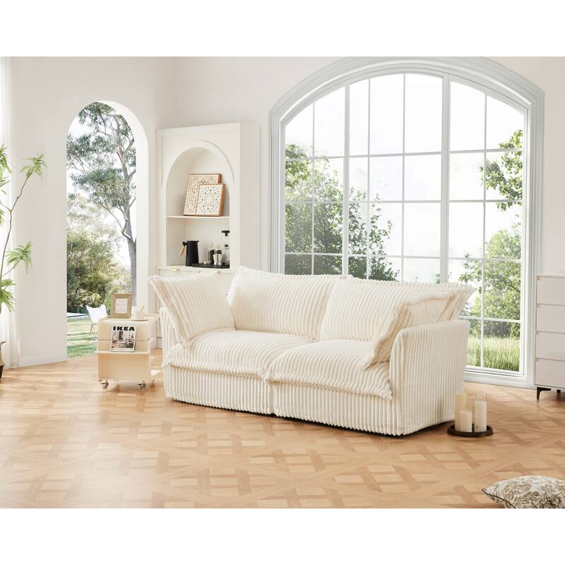 Modern Cloud Loveseat Sofa, 2 Seater Deep Seat Couch for Apartment