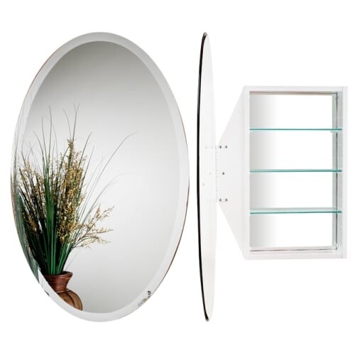 Alno MC4910 Standard Oval 24" x 35-7/8" Oval Single Door ...