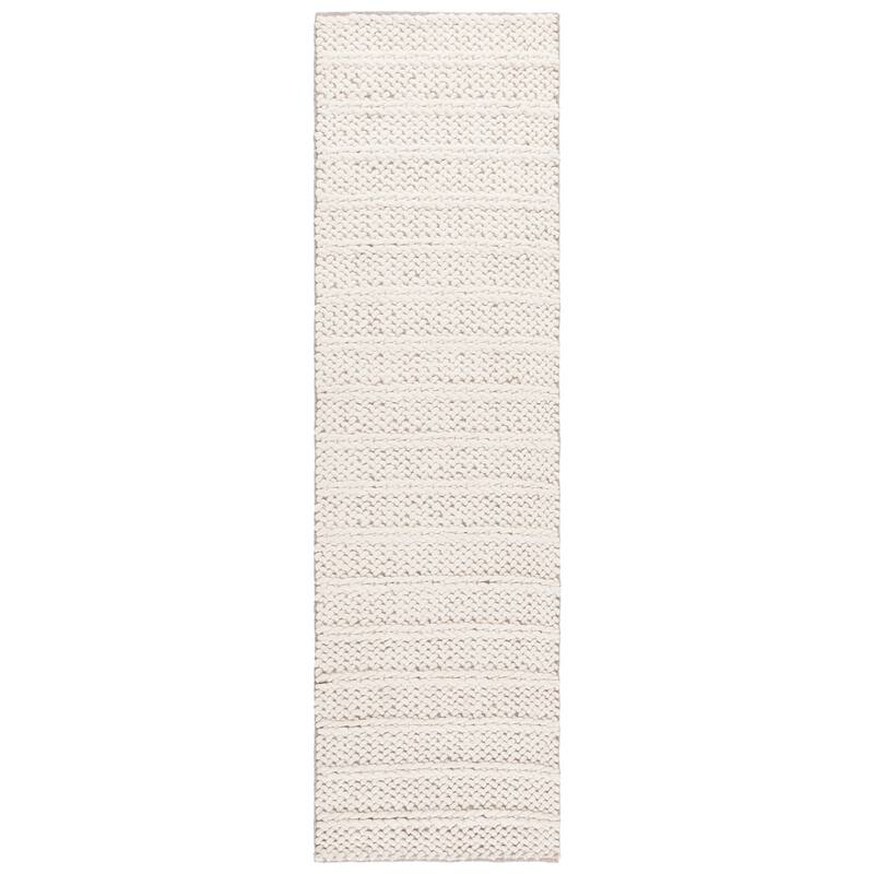 SAFAVIEH Hand-Loomed Natura Malbora Transitional Wool Rug - 2'3" x 8' Runner - Ivory