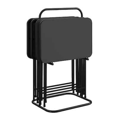 COSCO 5-Piece Folding Vinyl Top TV Tray Set