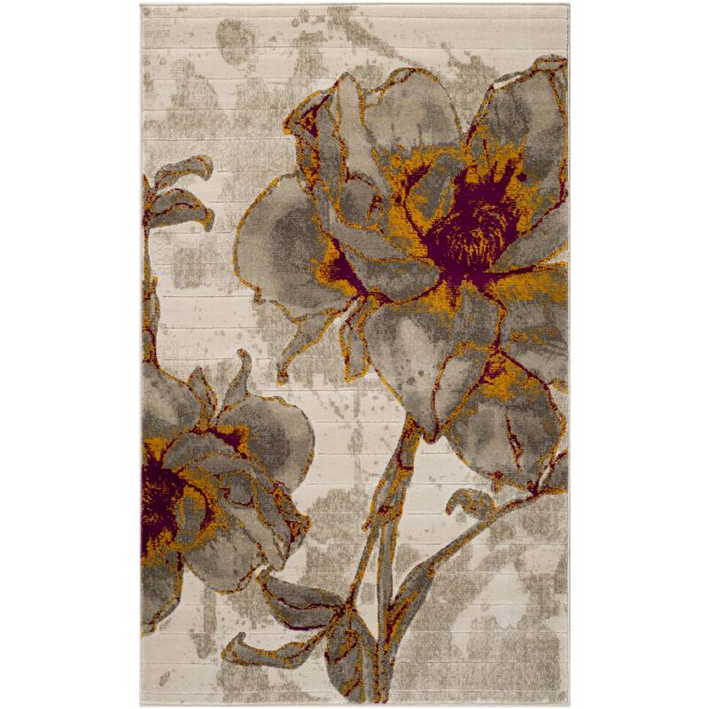 SAFAVIEH Porcello Adelphine Modern Watercolor Floral Rug