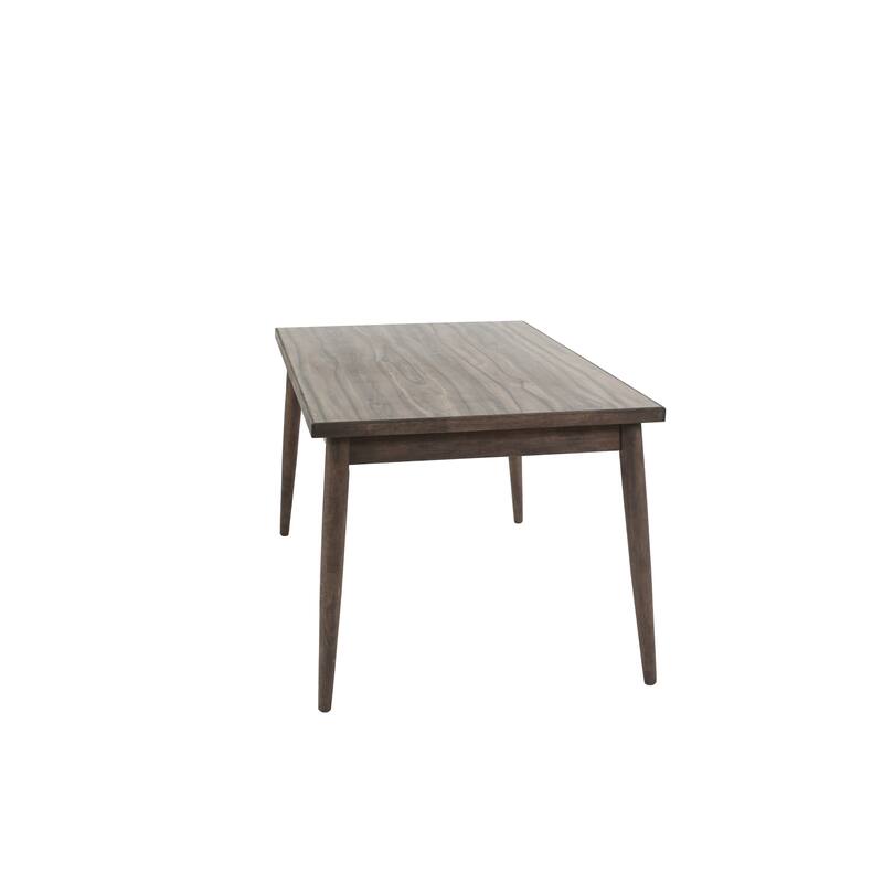 Contemporary Walnut Finish 1pc Dining Table Only Solid wood Rectangle Table Melamine MDF Dining Room Furniture