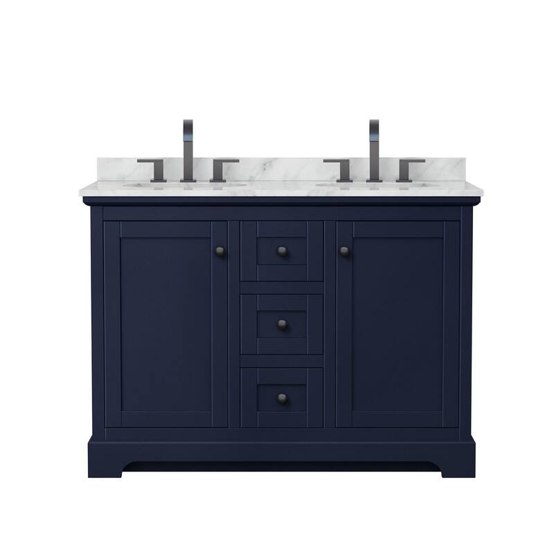 Wyndham Collection Avery 48" Free Standing Double Basin Vanity Set
