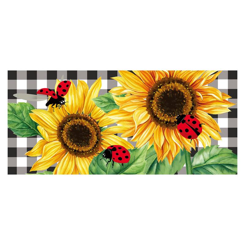 22 in. x 10 in. Sunflower Ladybugs Sassafras Switch Mat