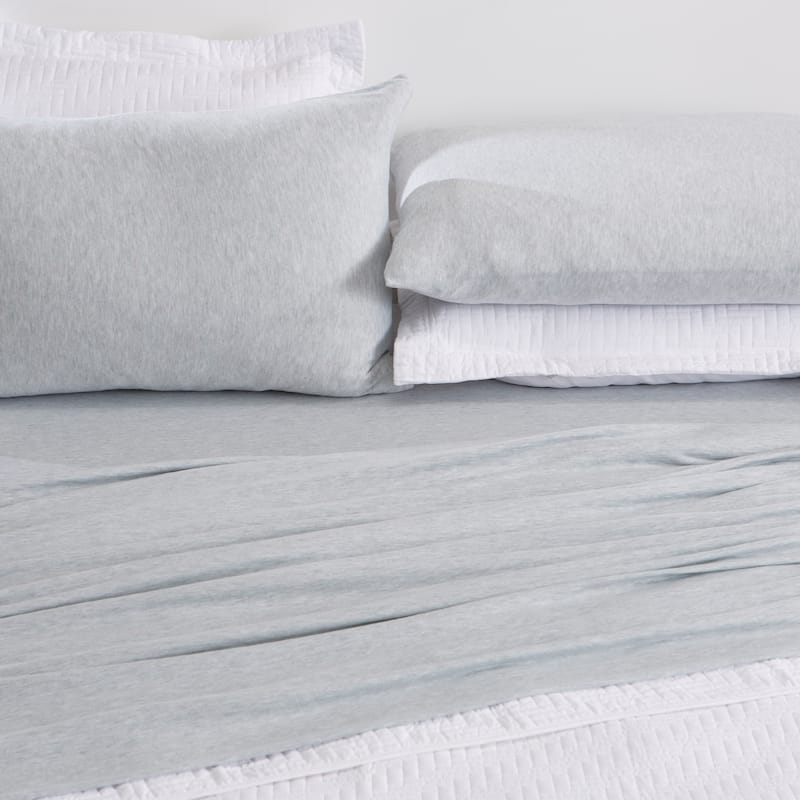 Premium Heathered Melange T-Shirt Jersey Knit Sheet Set