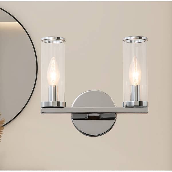 Modern bathroom vanity wall sconce with glass shade - Bed Bath & Beyond ...