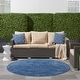 preview thumbnail 30 of 181, Nourison Essentials Solid Contemporary Indoor/Outdoor Area Rug 10' Round - Navy