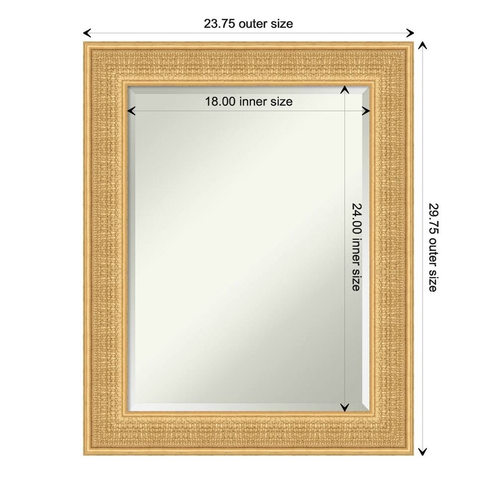 Trellis Beveled Wood Framed Wall Mirror - Trellis Gold