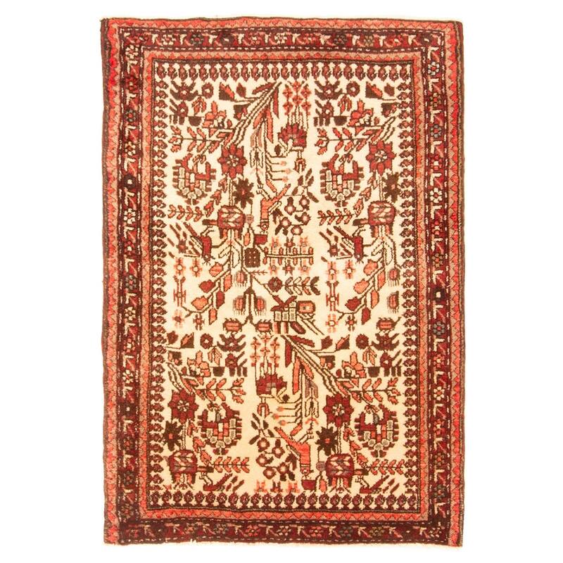 ECARPETGALLERY Hand-knotted Anadol Beige Wool Rug - 2'10 x 4'1