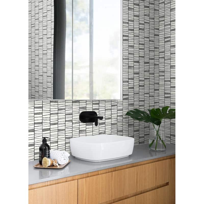 Stacy Garcia Home Organic Stripe Peel and Stick Wallpaper
