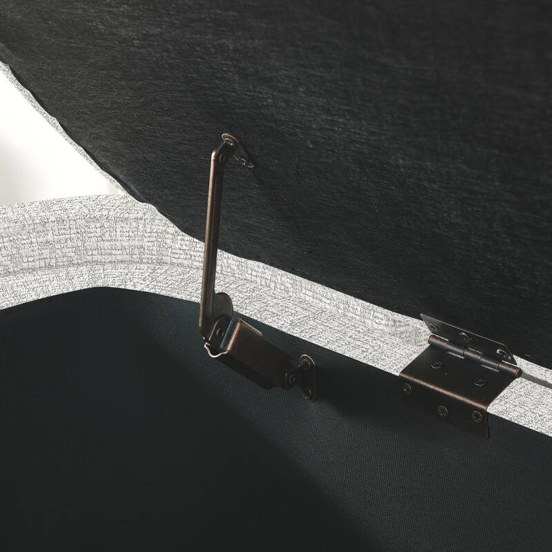 Roomfitters Linen Upholstered Storage Bench with Large Hidden Compartment for Bedroom, Entryway or Living Room