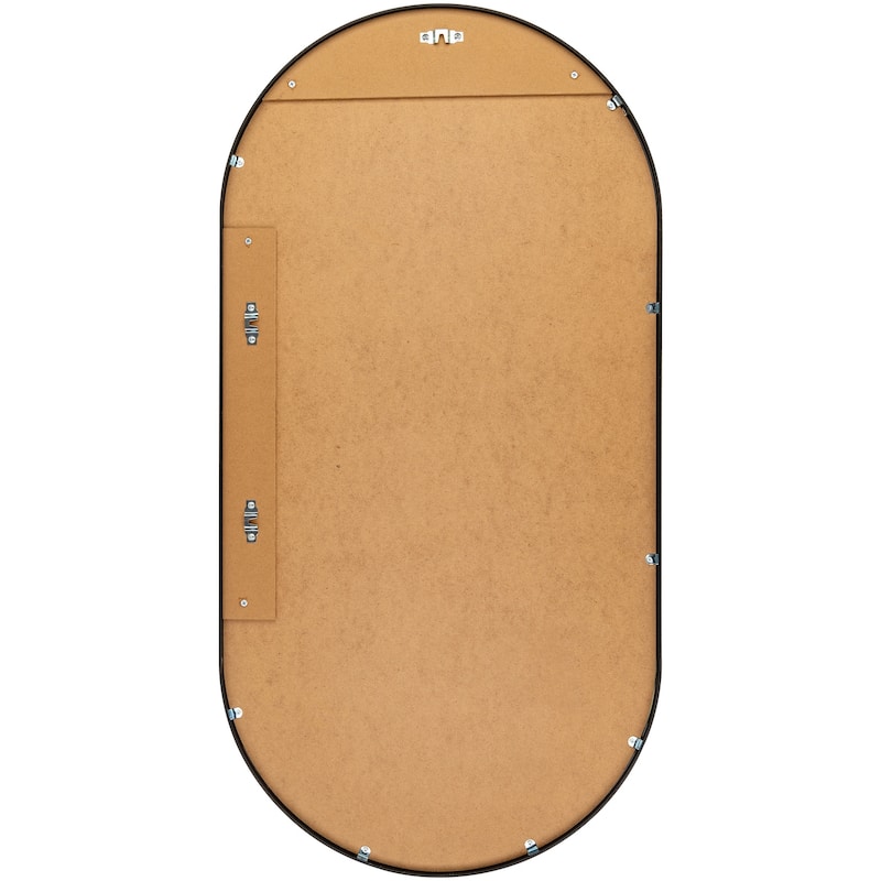 Livabliss Aranya Modern Aluminum Oval Pill-Shaped Accent Mirror