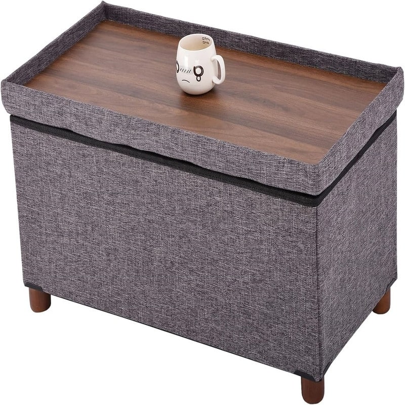 30 Inches Storage Ottoman Bench