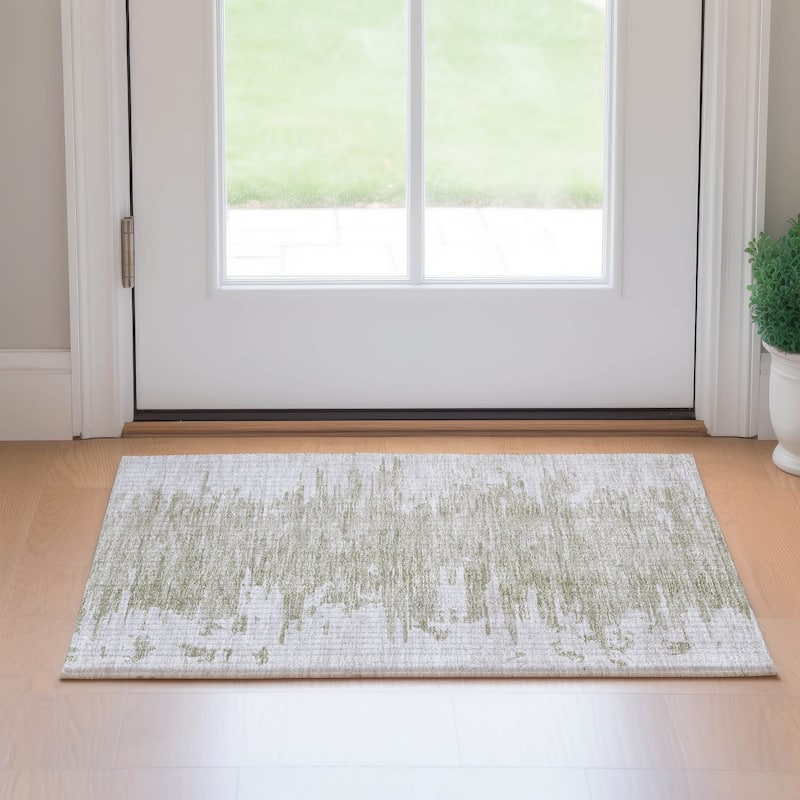 Premium Washable Super Soft Abstract Tear Mayfield Rug - Taupe - 1' 8" x 2' 6" - Rectangle