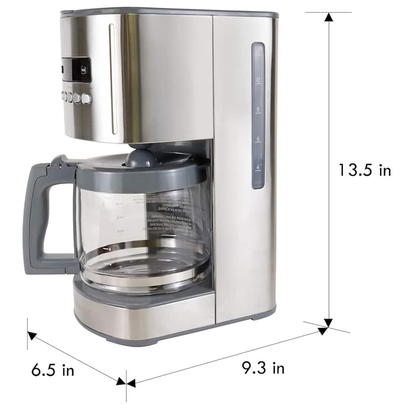 Kenmore Aroma Control Programmable 12-cup Coffee Maker, Stainless Steel - 8' x 11'