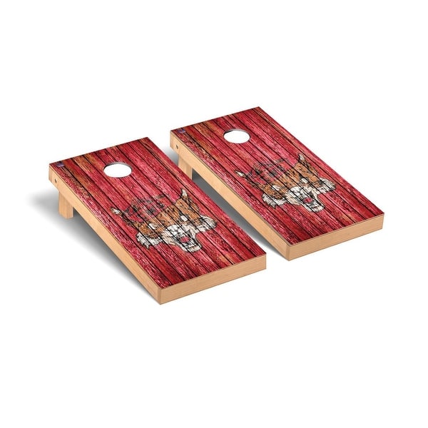 slide 2 of 5, College Vault Central Washington Wildcats Cornhole Board Set - Weathered Version
