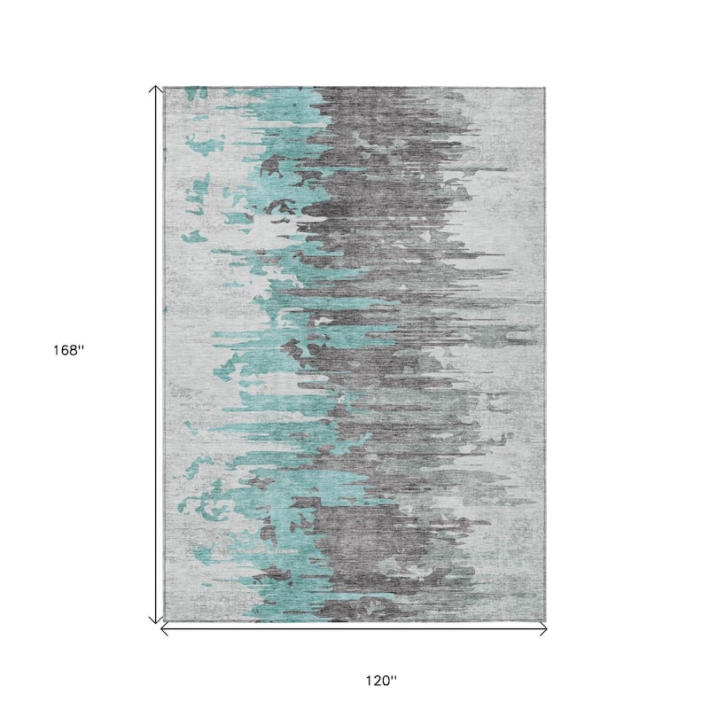 HomeRoots Abstract Transitional Rectangle Outdoor Rug