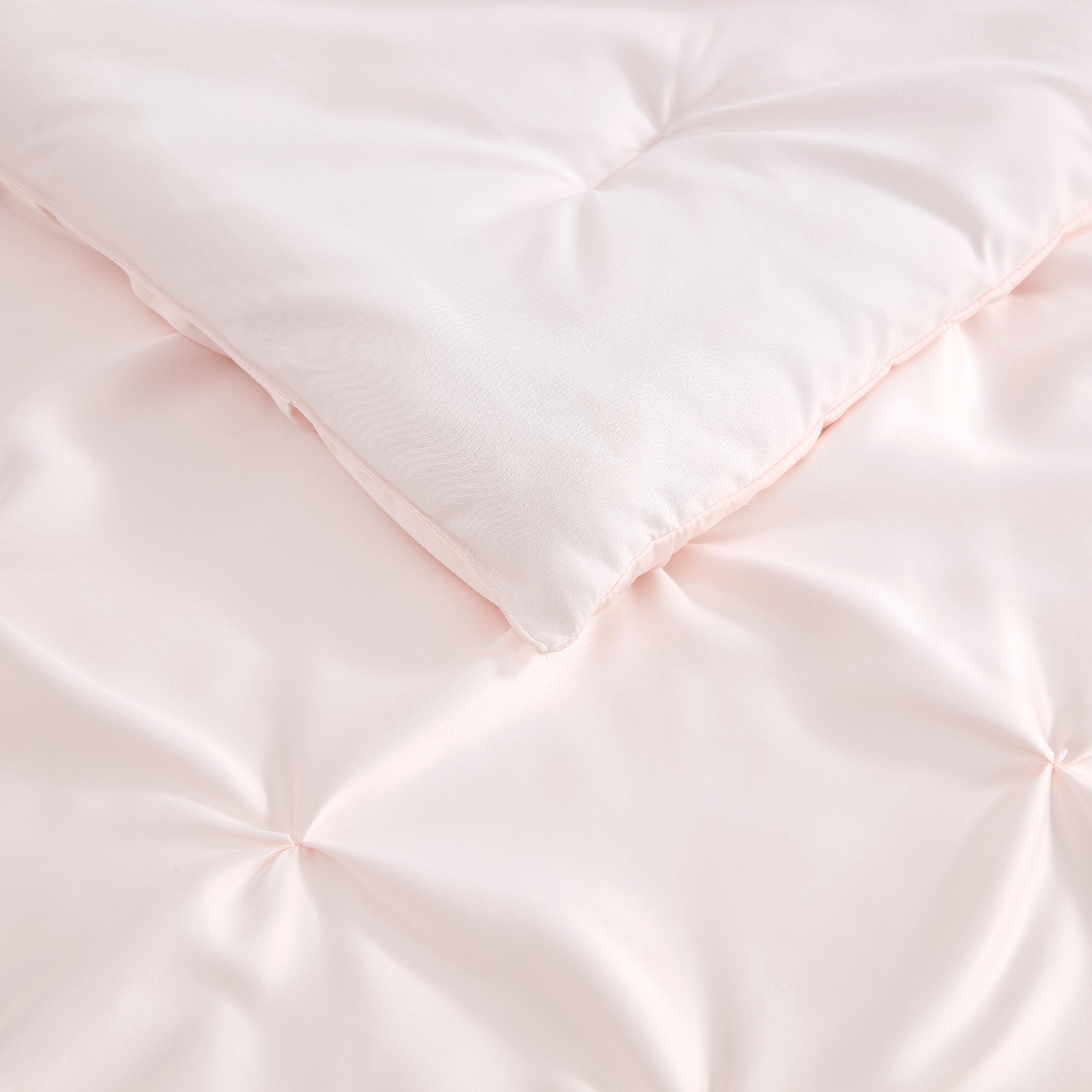 Laura Ashley Solid Satin Pintuck Reversible Comforter Set