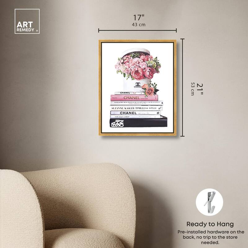 Doll Memories - Roses upon Books Canvas by Art Remedy