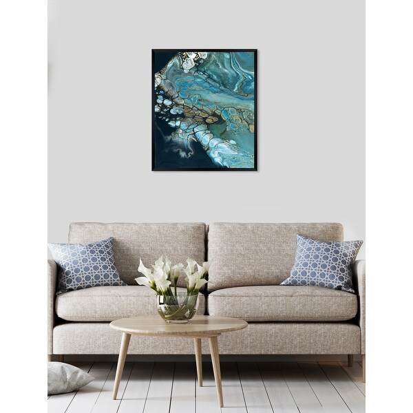 Oliver Gal 'Inlet' Abstract Framed Wall Art Print. Opens flyout.