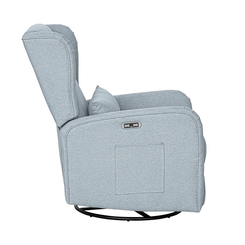 Madison Park Candace Power Recliner 3-in-1 with Swivel, Glider, USB Ports