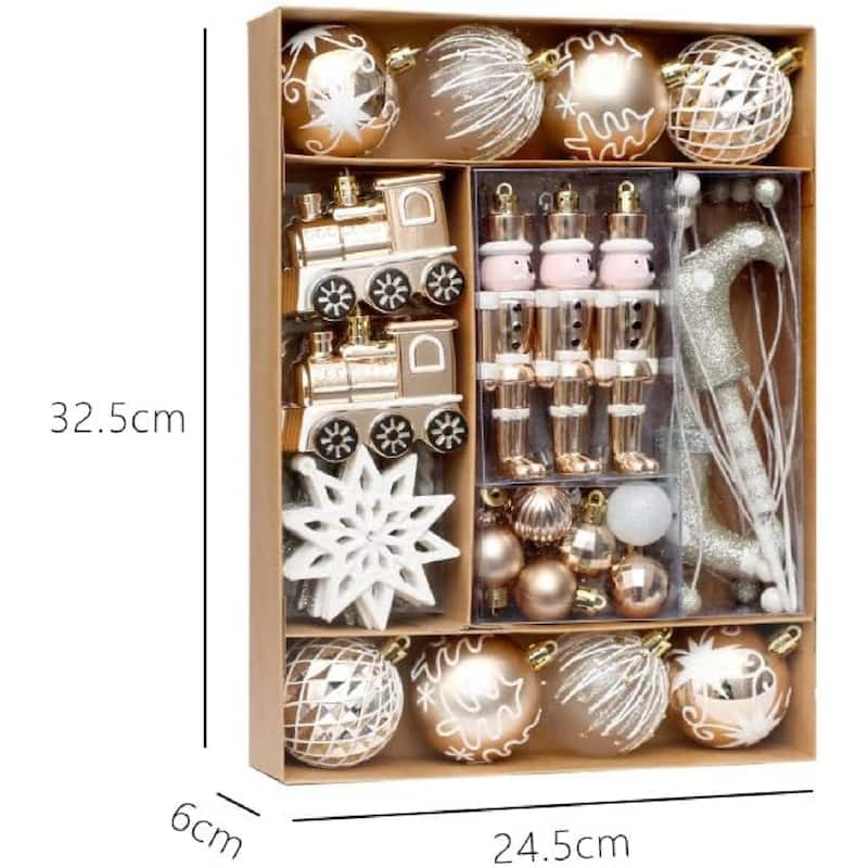 50 Pcs Christmas Decoration Ball Ornaments Set for Holiday Party Wedding - N/A