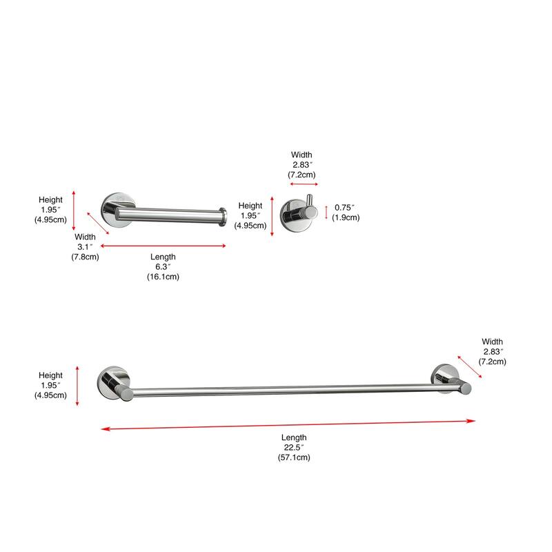 Indigo Home 3-Piece Bathroom Hardware Set