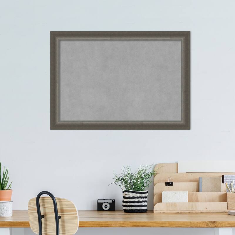 Amanti Art Domus Dark Silver Framed Magnetic Board