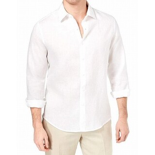 bright button elba tasso 3xl linen solid mens shirt down