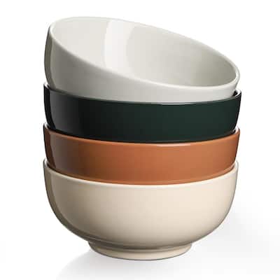 DOWAN Soup Bowls, 22 Oz Porcelain Serving Bowls, Hot Assorted Color