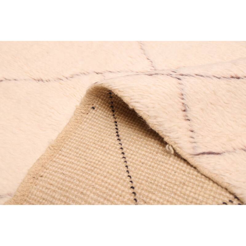 ECARPETGALLERY Hand-knotted Pak Finest Marrakesh Cream Wool Rug - 4'1 x 6'1