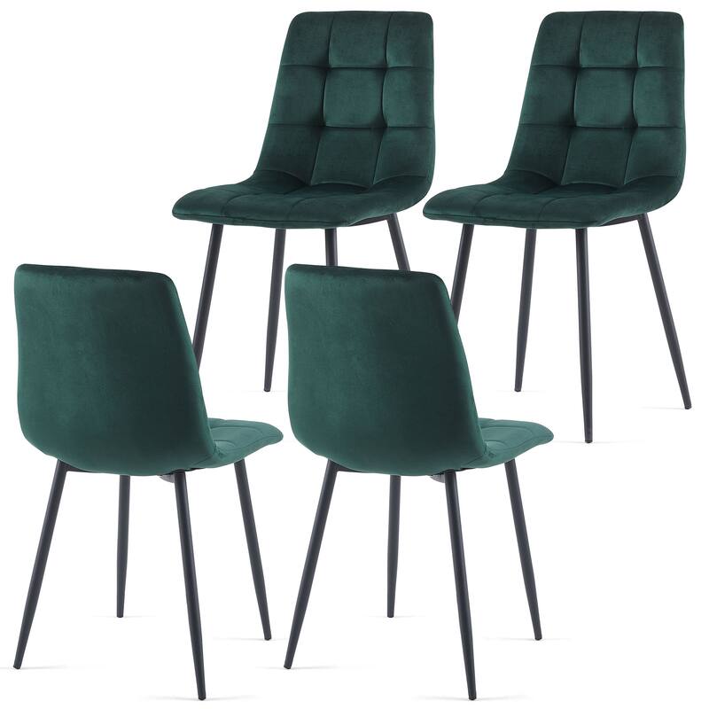 Mid Century Modern Velvet Dining Chairs Set Of 2 For Kitchen, Living Room