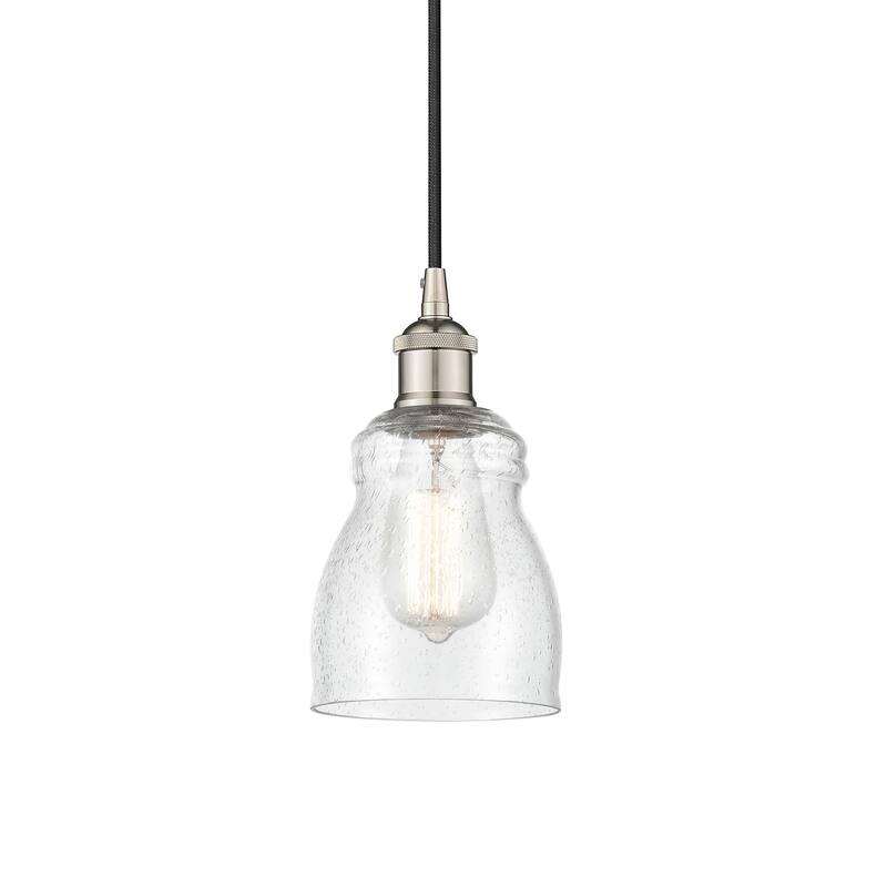 Innovations Lighting 616-1P-10-5 Ellery Pendant Ellery 5" Wide Mini - Polished Nickel / Seedy