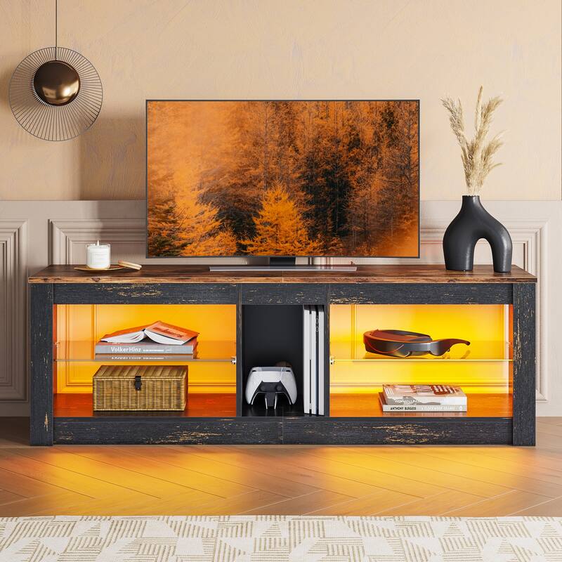 55 inch Entertainment Center LED TV Stand up to 65 Inch TVs for Living Room - 55 inches