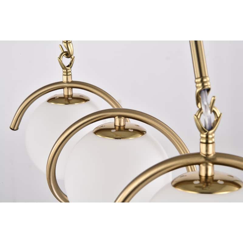 Willow 20 Inch Modern Glass Globe Pendant Chandelier 3-Light