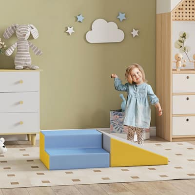 Soozier 2 Piece Plush Soft Kids Playset to Climb & Crawl, Contemporary