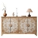 preview thumbnail 6 of 6, GDF Studio - Savannah 60" Antique Brown & White 4-Door Accent Sideboard Cabinet