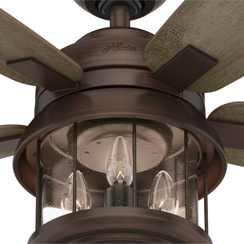 Hunter 52" Coral Bay Outdoor Ceiling Fan with Light