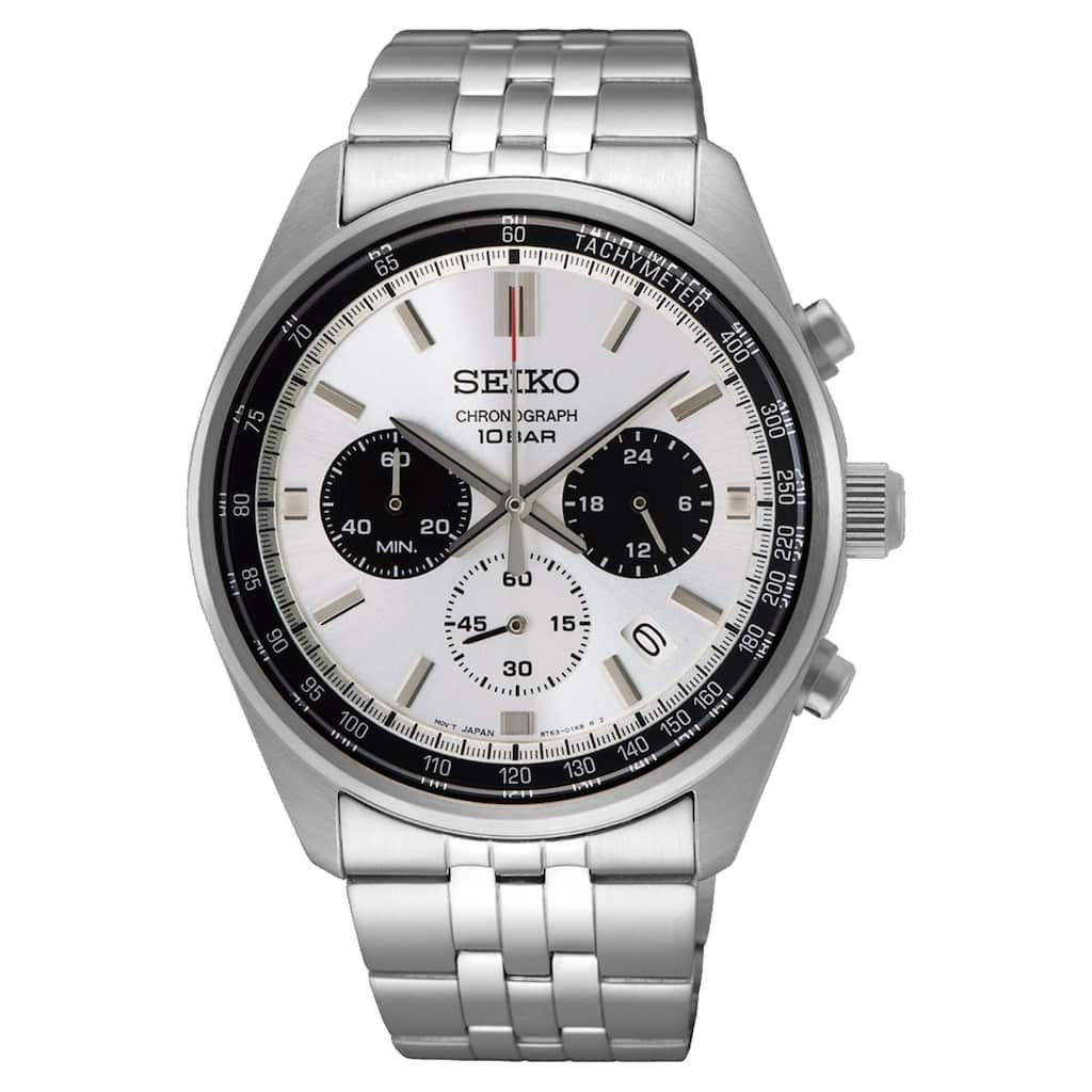 Seiko Men's Motorsports White Dial Watch - SSB425 - One Size