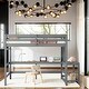 preview thumbnail 18 of 33, Full Loft Bed with Built-In Desk, Ladder Platform, Ladders, Guardrails Grey