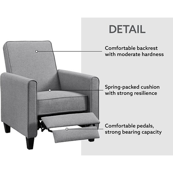 Pushback Recliner Home Theater Chair Compact Reclining Chair with Armrest and Adjustable Footrest Ideal for Small Spaces On Sale Bed Bath Beyond 35696780
