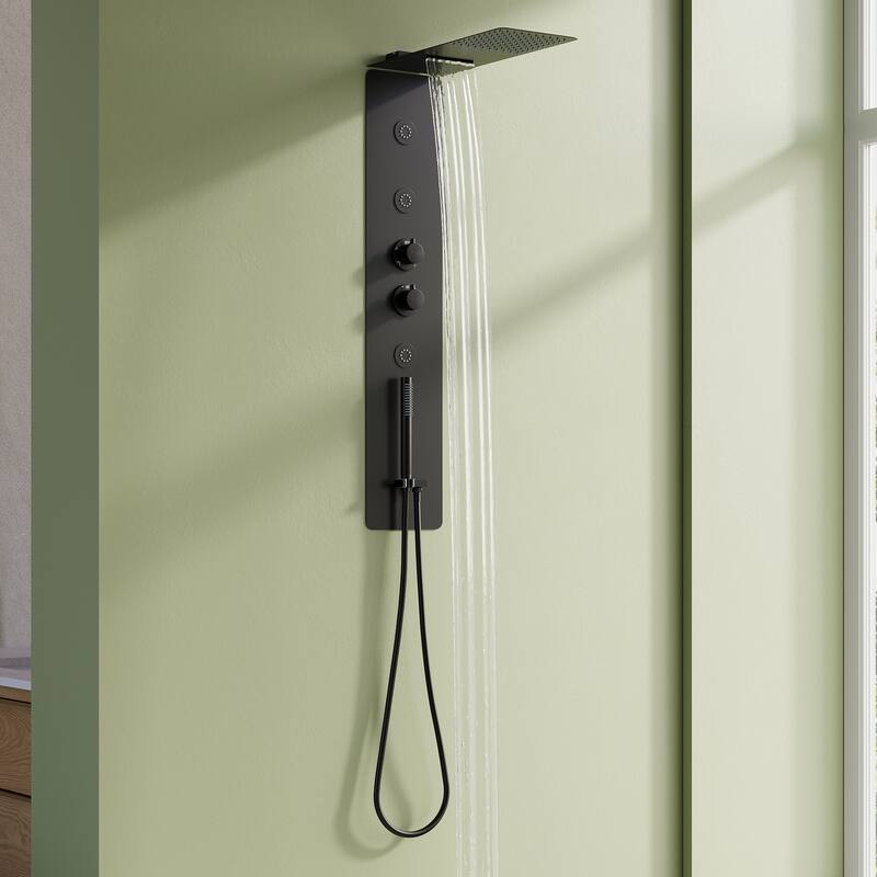 4-Function 39 in. Shower Full Body Shower Panel System with Rainfall Shower head,Body Jets And Hand Shower(Valve Included)