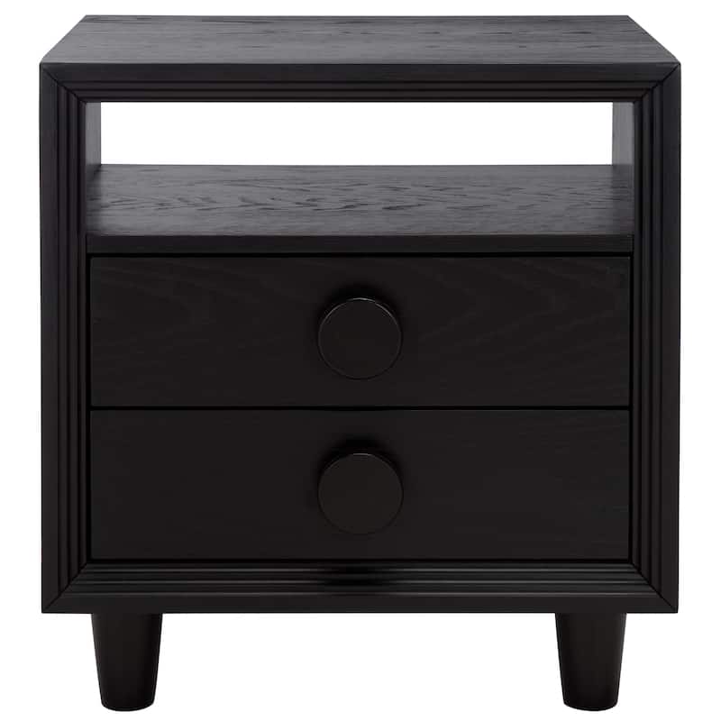 SAFAVIEH Home Akanksha 2-Drawer Nightstand - Black