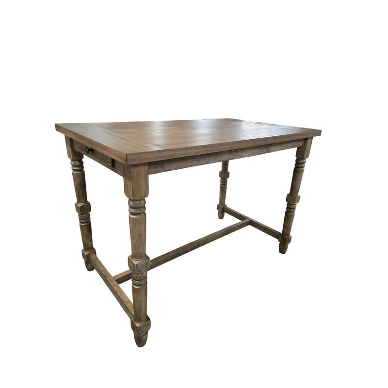2-Drawer Solid Rectangular Bar Table - 54" - Walnut Brown