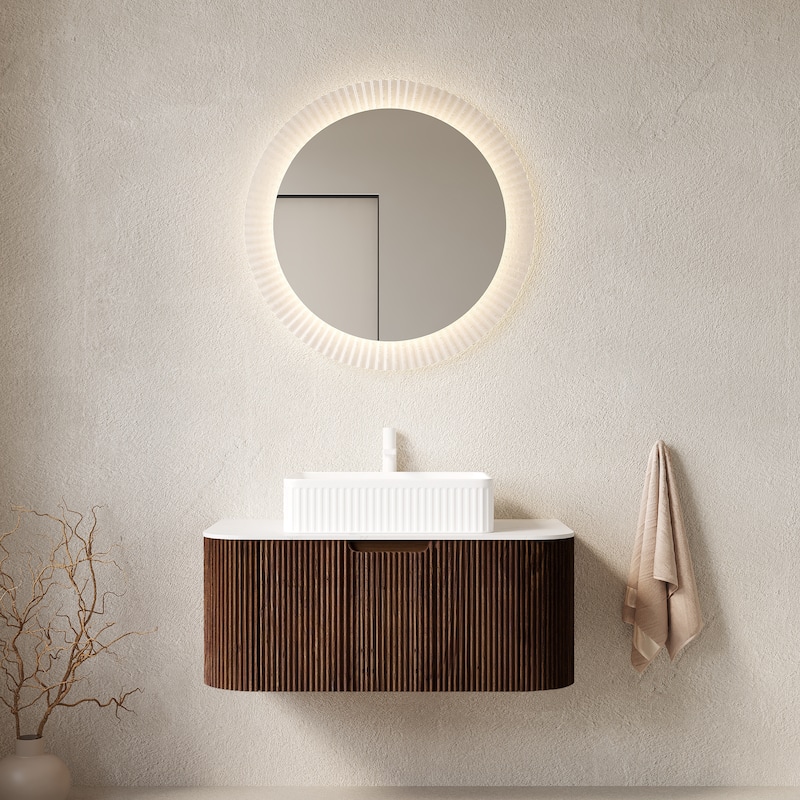 Wall-Mounted Floating Bathroom Vanity with Sink